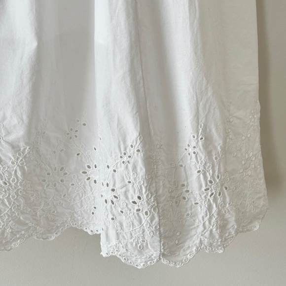 Uniqlo White Cotton Eyelet Midi Skirt - Picture 11 of 16
